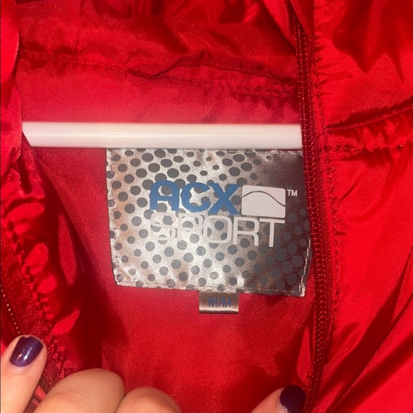 Red hooded puffer vest - Picture 2 of 6